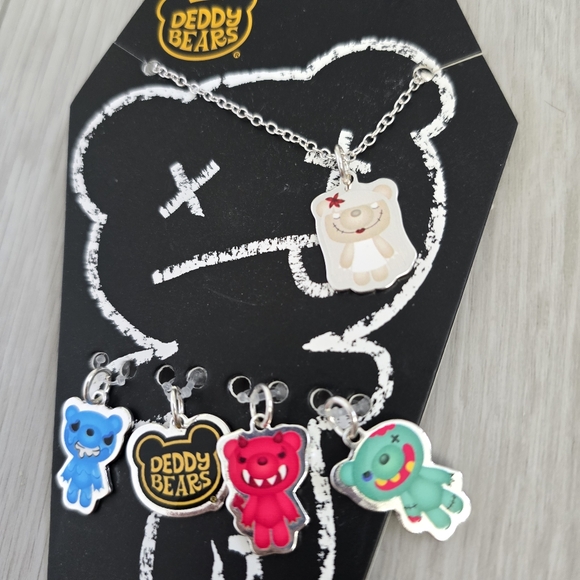 102. NWT Deddy Bears Interchangeable Charm Necklace - Picture 3 of 5